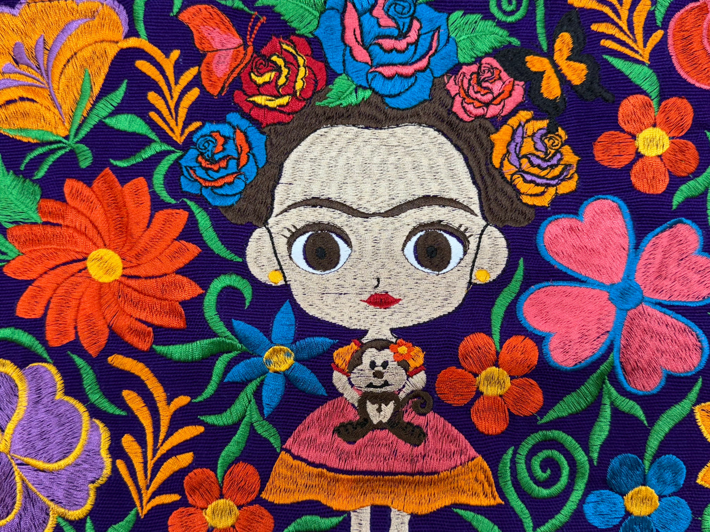 Frida Embroidered Mexican Bag