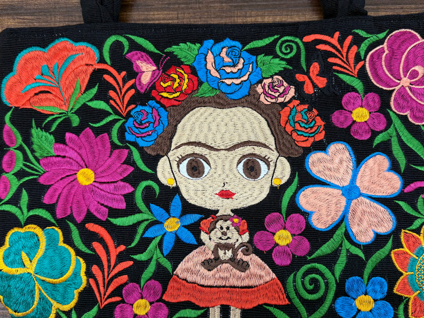 Frida Embroidered Mexican Bag
