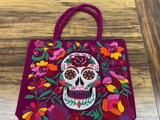 Skull Embroidered Bag