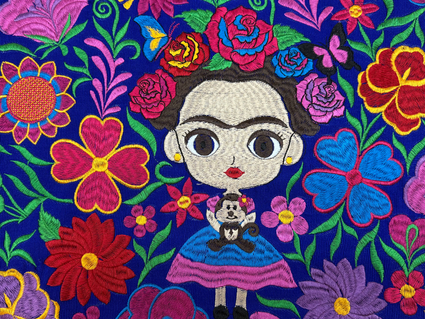 Mexican Frida Embroidered Bag