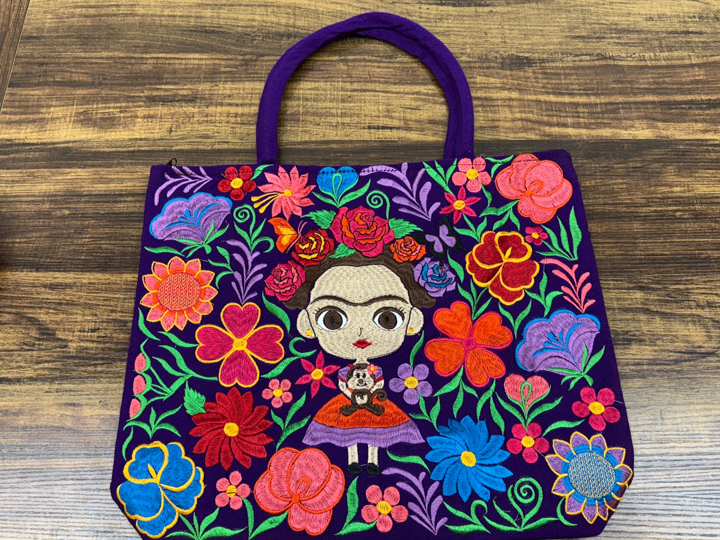 Mexican Frida Embroidered Purse