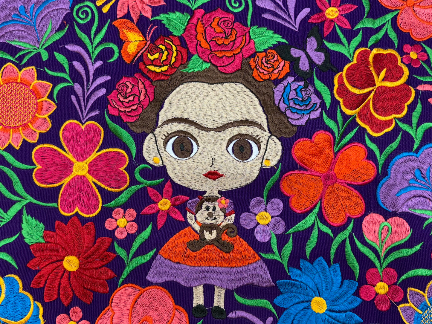 Mexican Frida Embroidered Purse