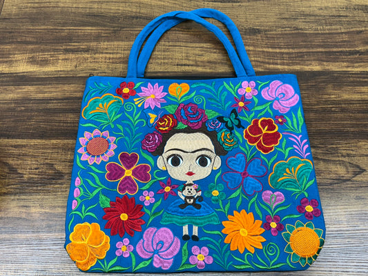 Mexican Frida Embroidered Purse