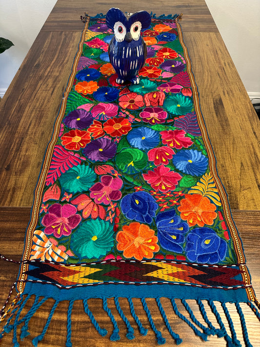 Embroidered Floral Table Runner