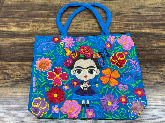 Mexican Frida Embroidered Bag