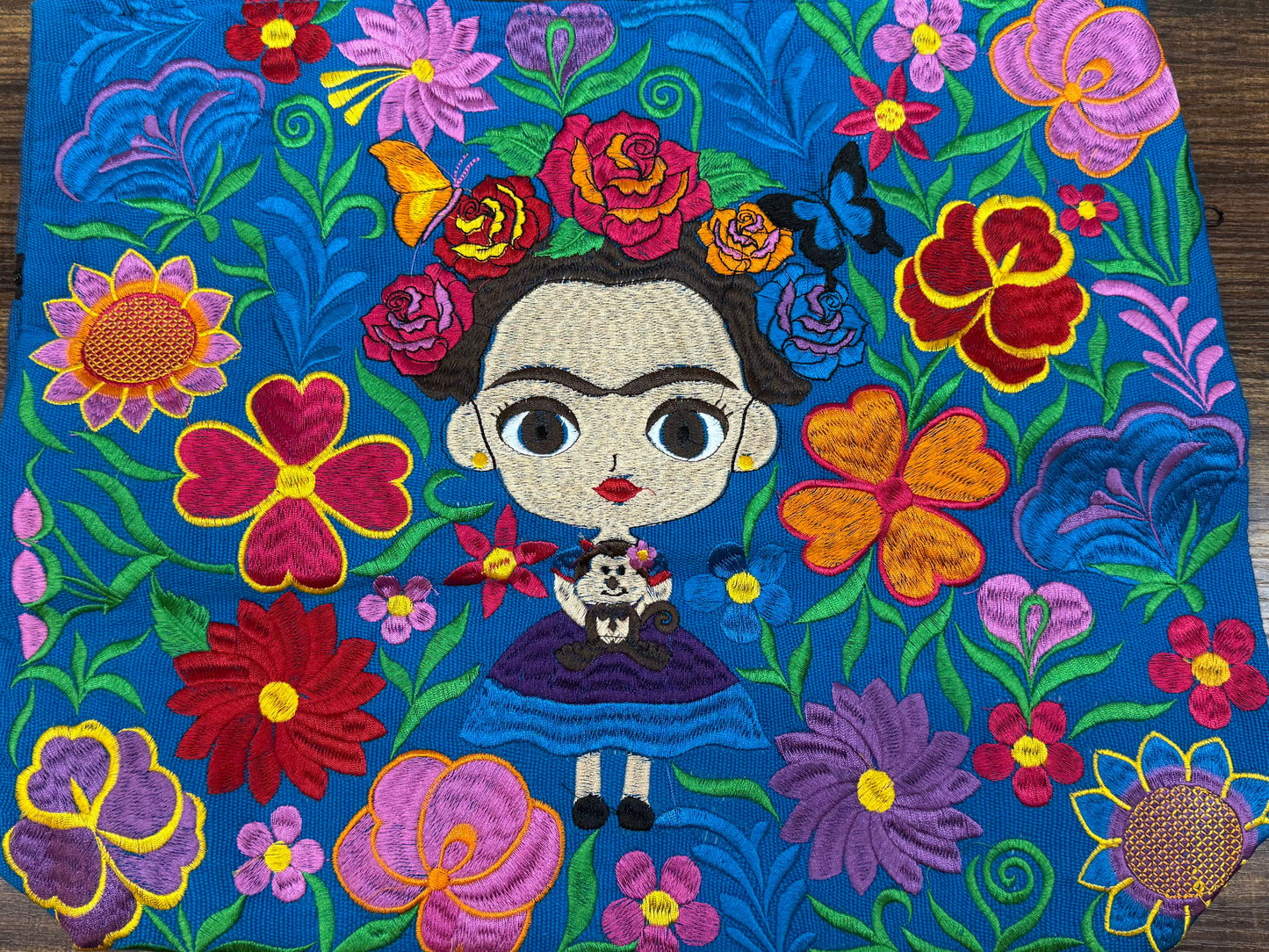 Mexican Frida Embroidered Bag