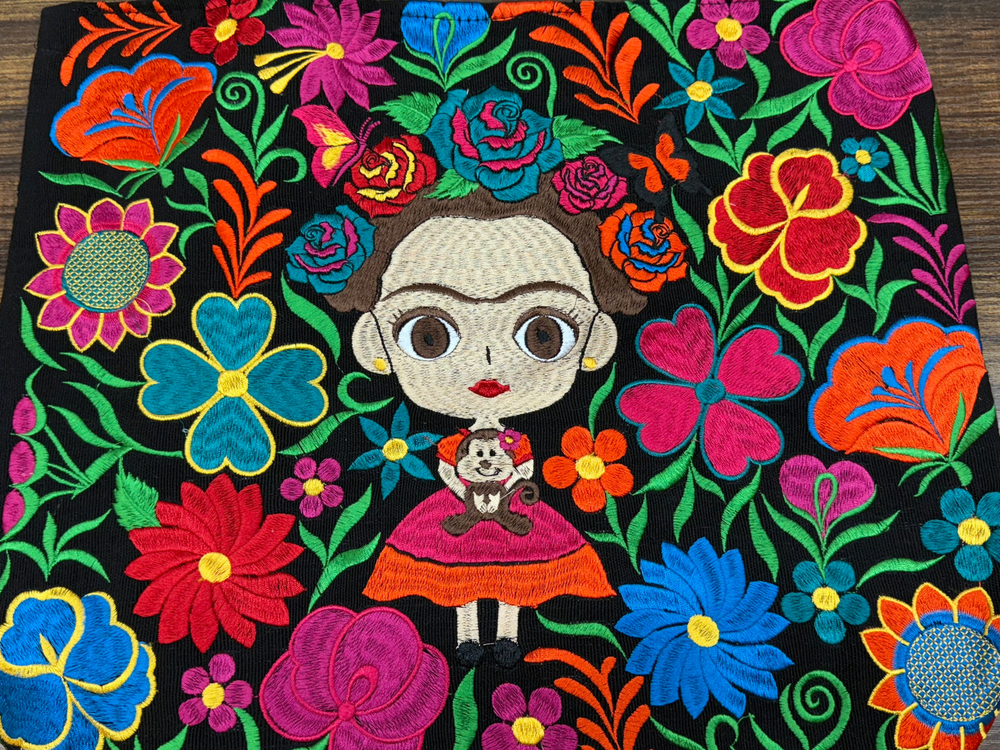 Mexican Frida Embroidered Bag