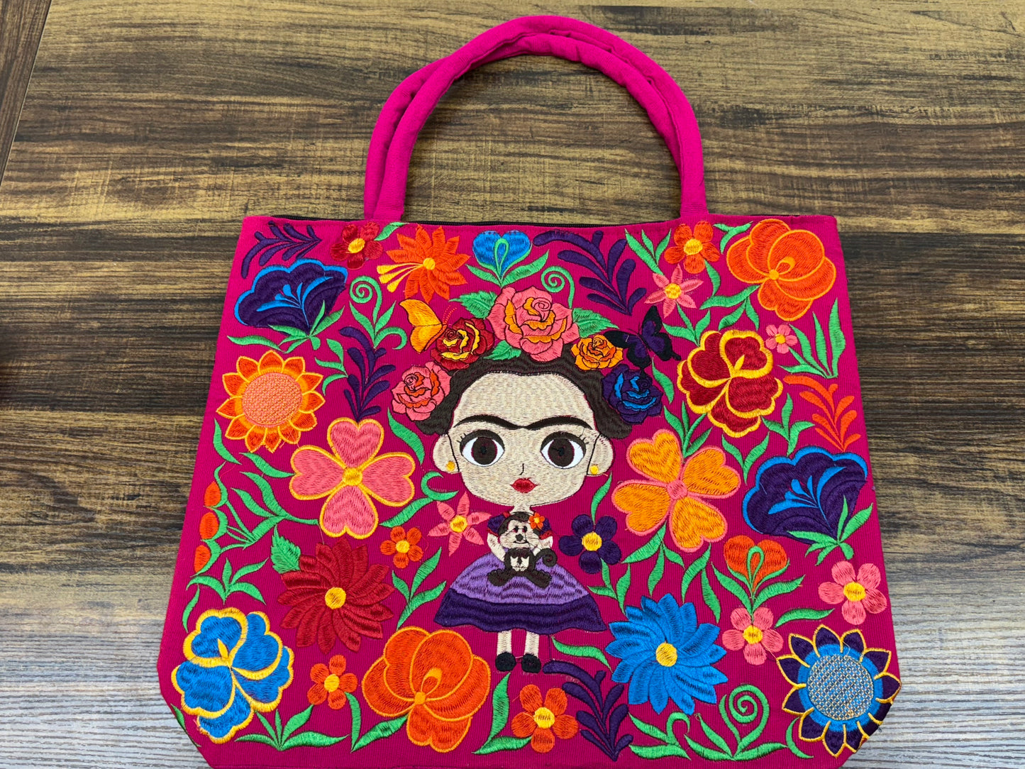 Mexican Frida Embroidered Bag