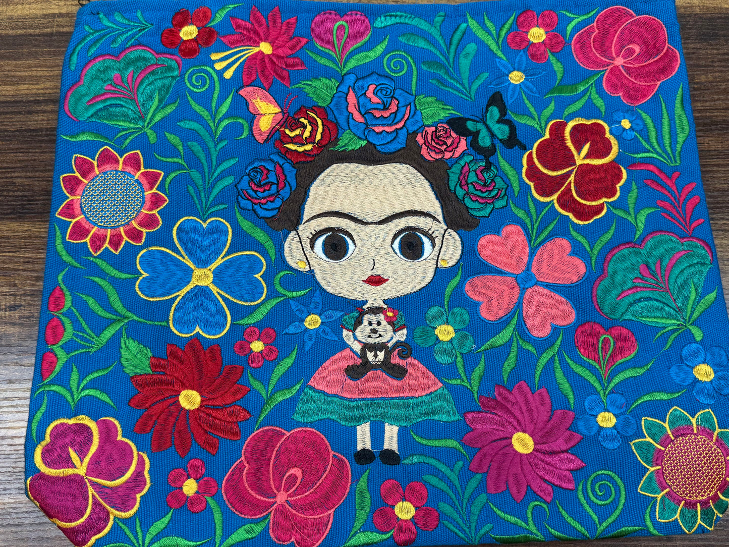 Mexican Frida Embroidered Bag