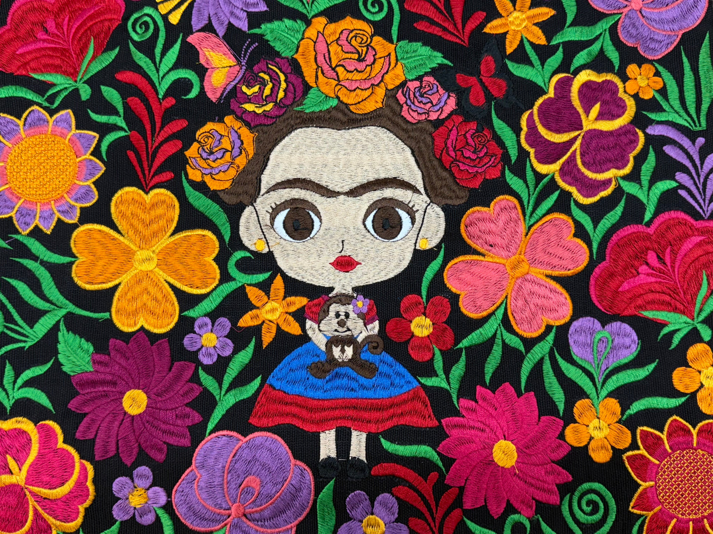 Mexican Frida Embroidered Bag