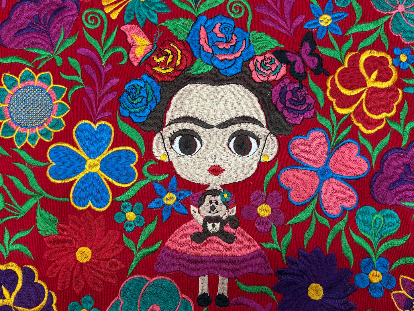 Mexican Frida Embroidered Bag
