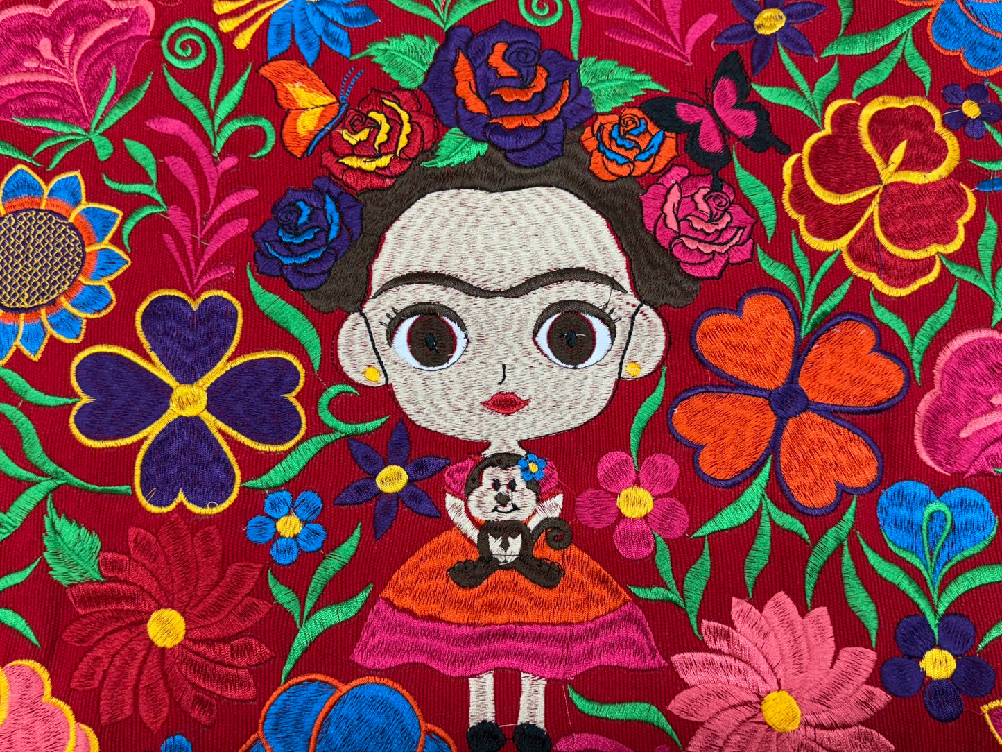 Mexican Frida Embroidered Bag
