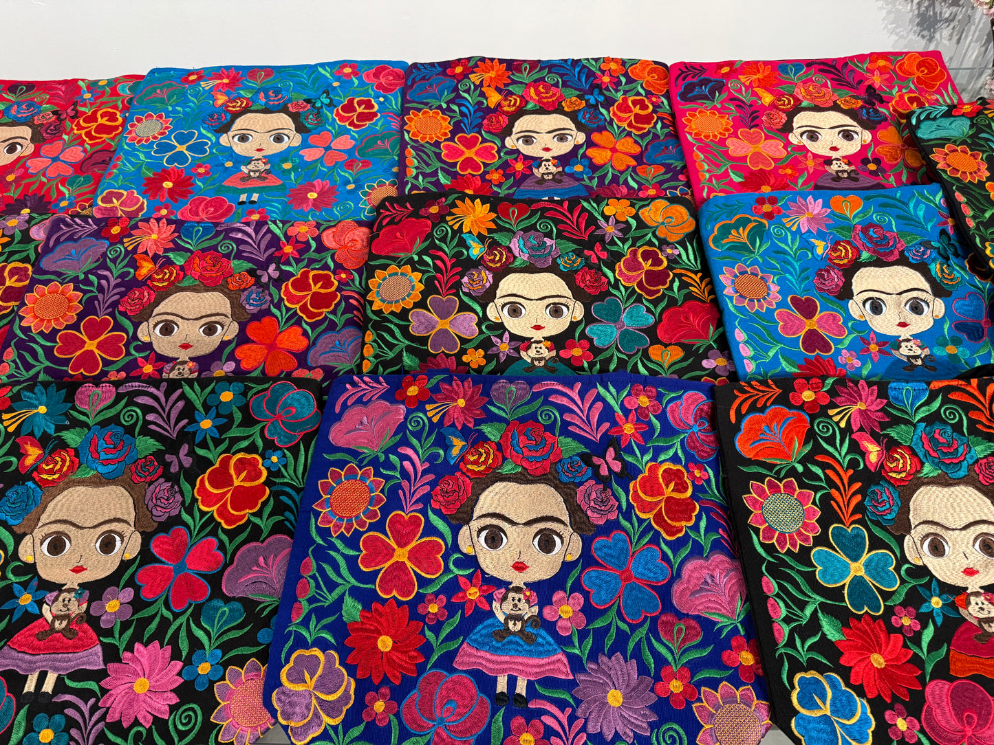Mexican Frida Embroidered Bag
