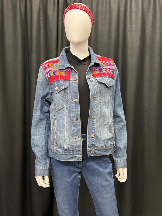 Women's Guatemalan Embroidered Jean Jacket