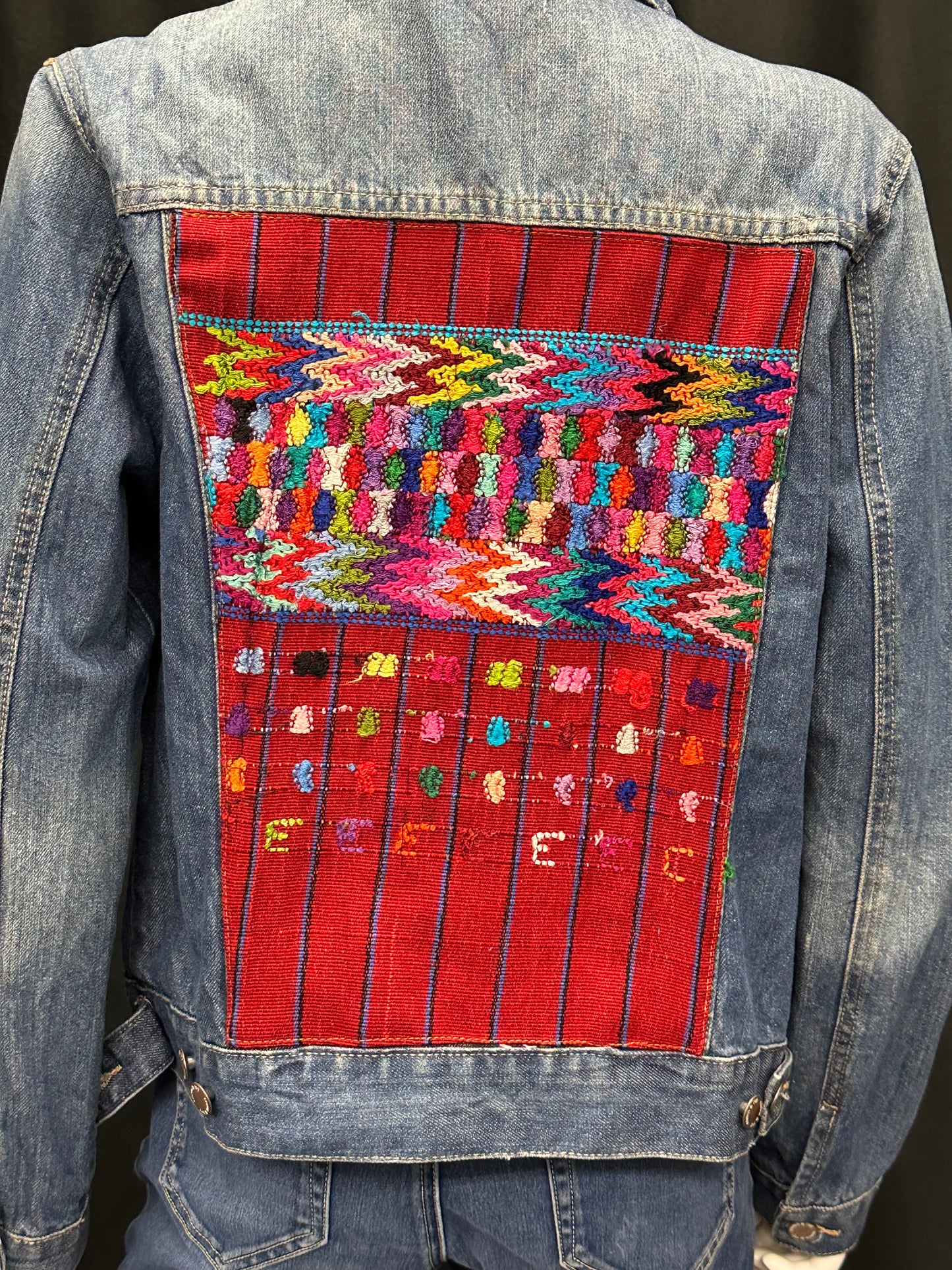 Women's Guatemalan Embroidered Jean Jacket