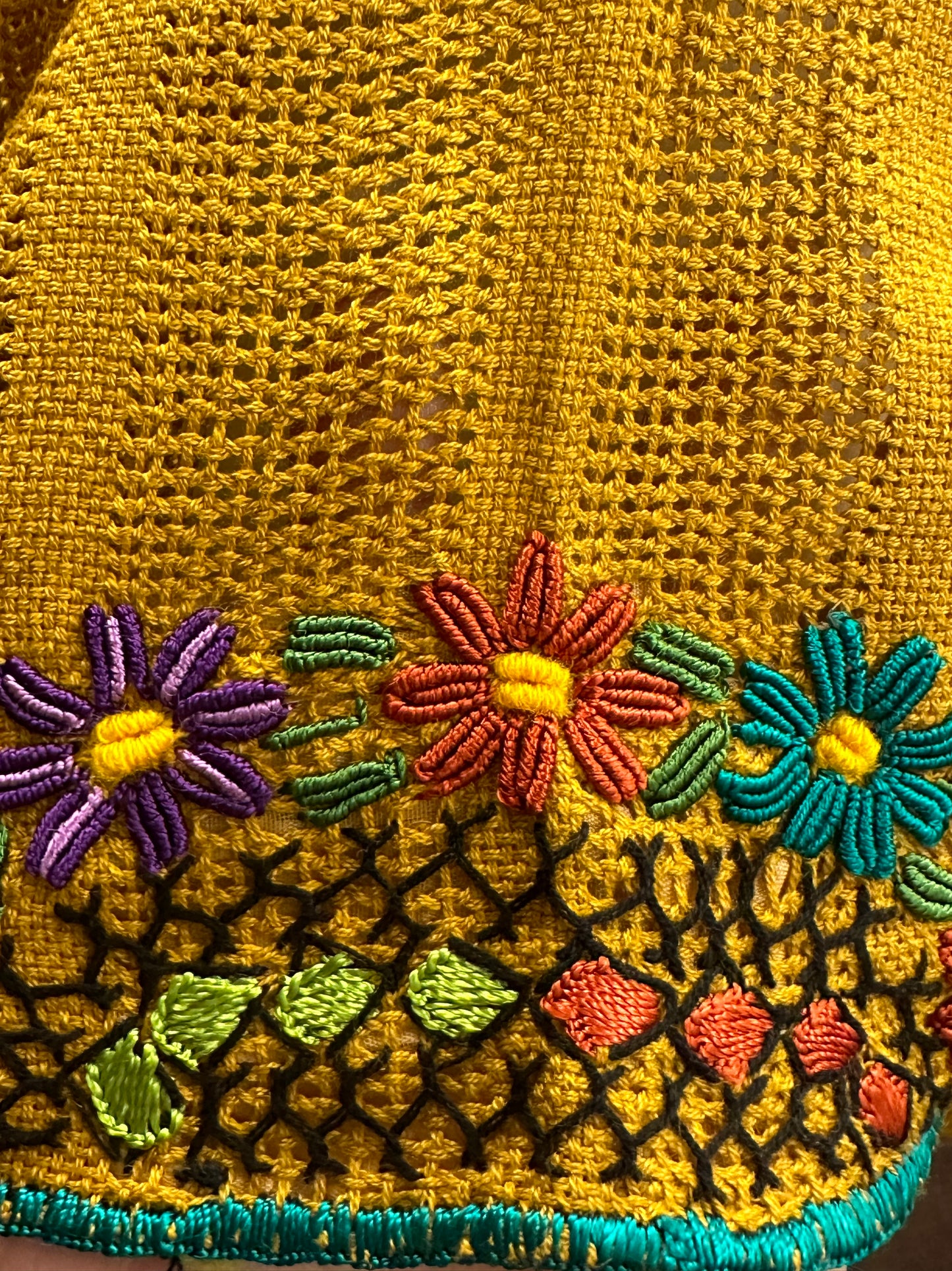 Guatemalan Handwoven Embroidered Floral Coban Huipil