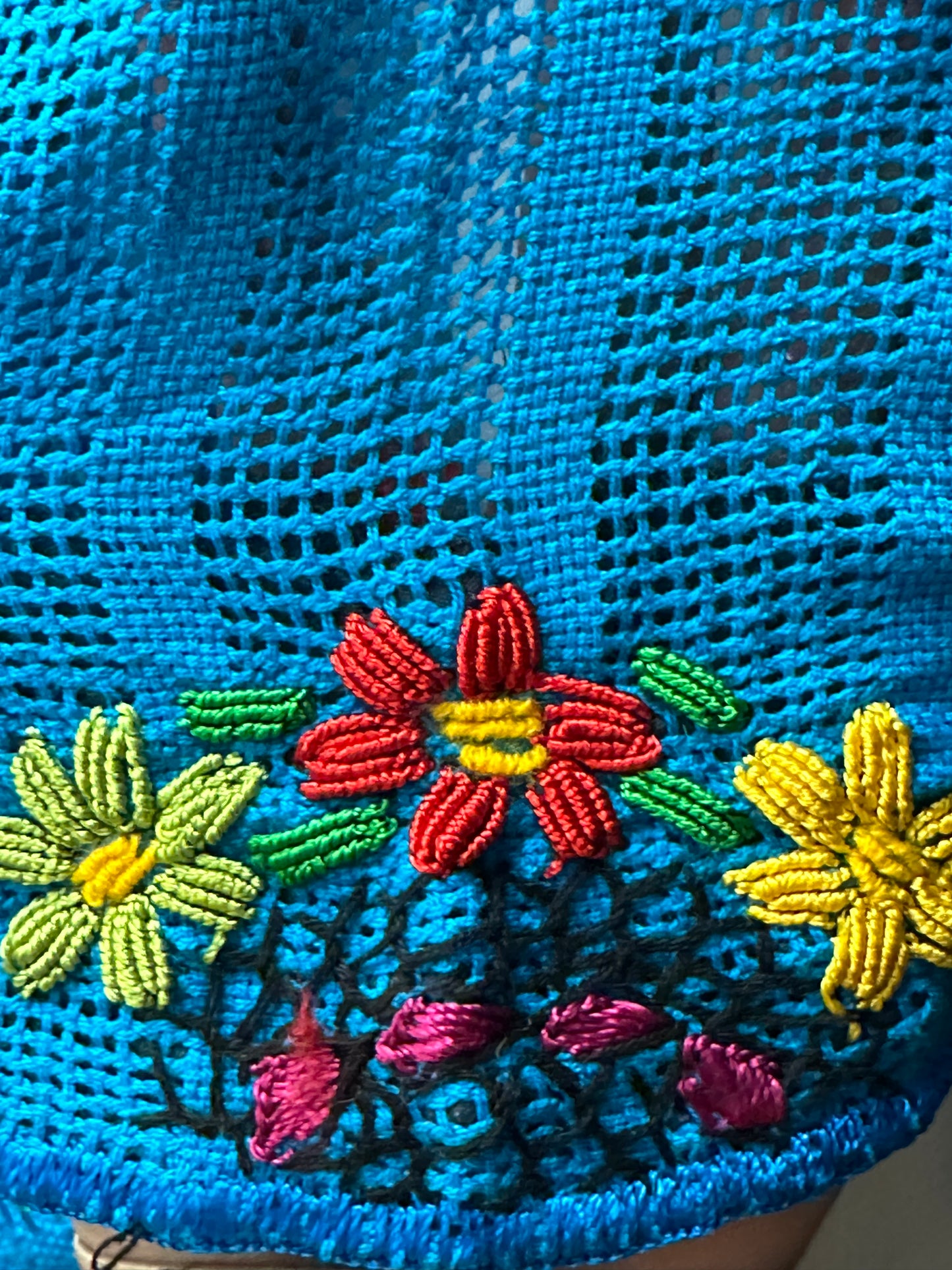 Guatemalan Handwoven Embroidered Floral Coban Huipil