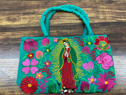 Virgen de Guadalupe Embroidered Purse