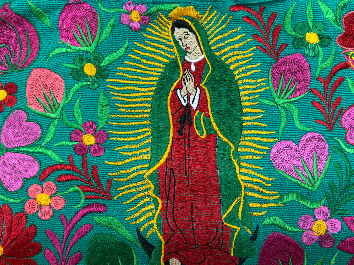 Virgen de Guadalupe Embroidered Purse
