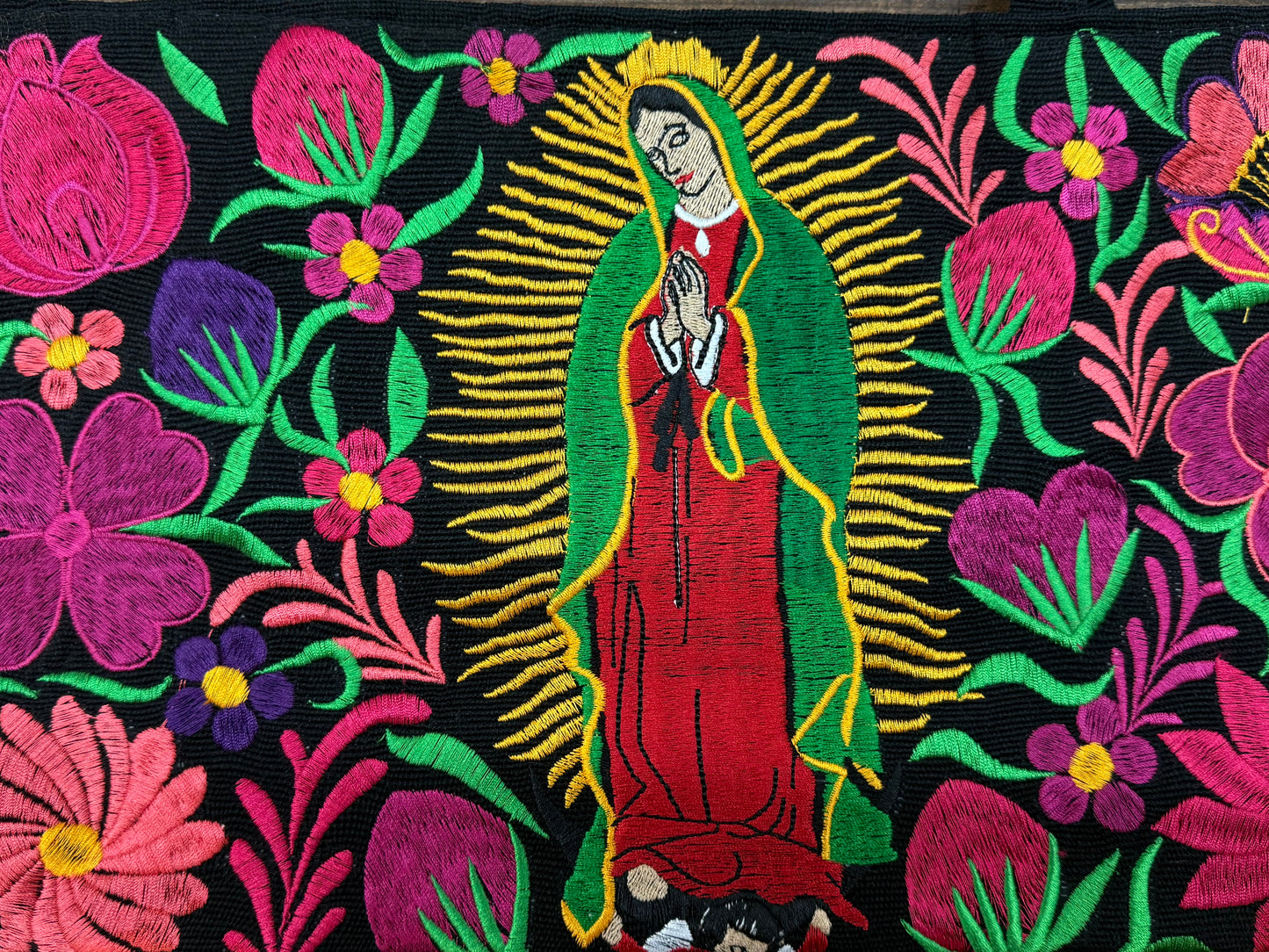 Virgen de Guadalupe Embroidered Purse