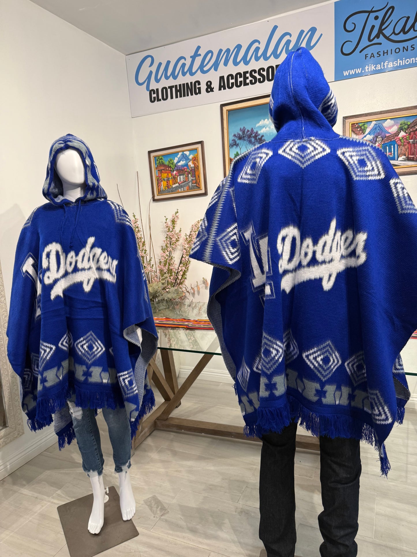 LA Dodgers Hoodie Poncho