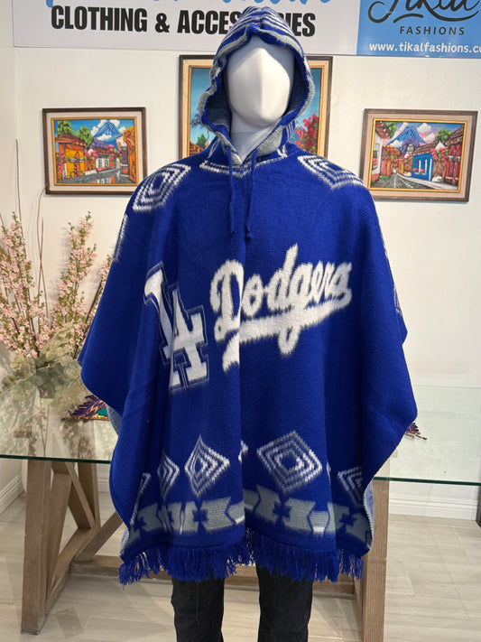 LA Dodgers Wool Hoodie Poncho