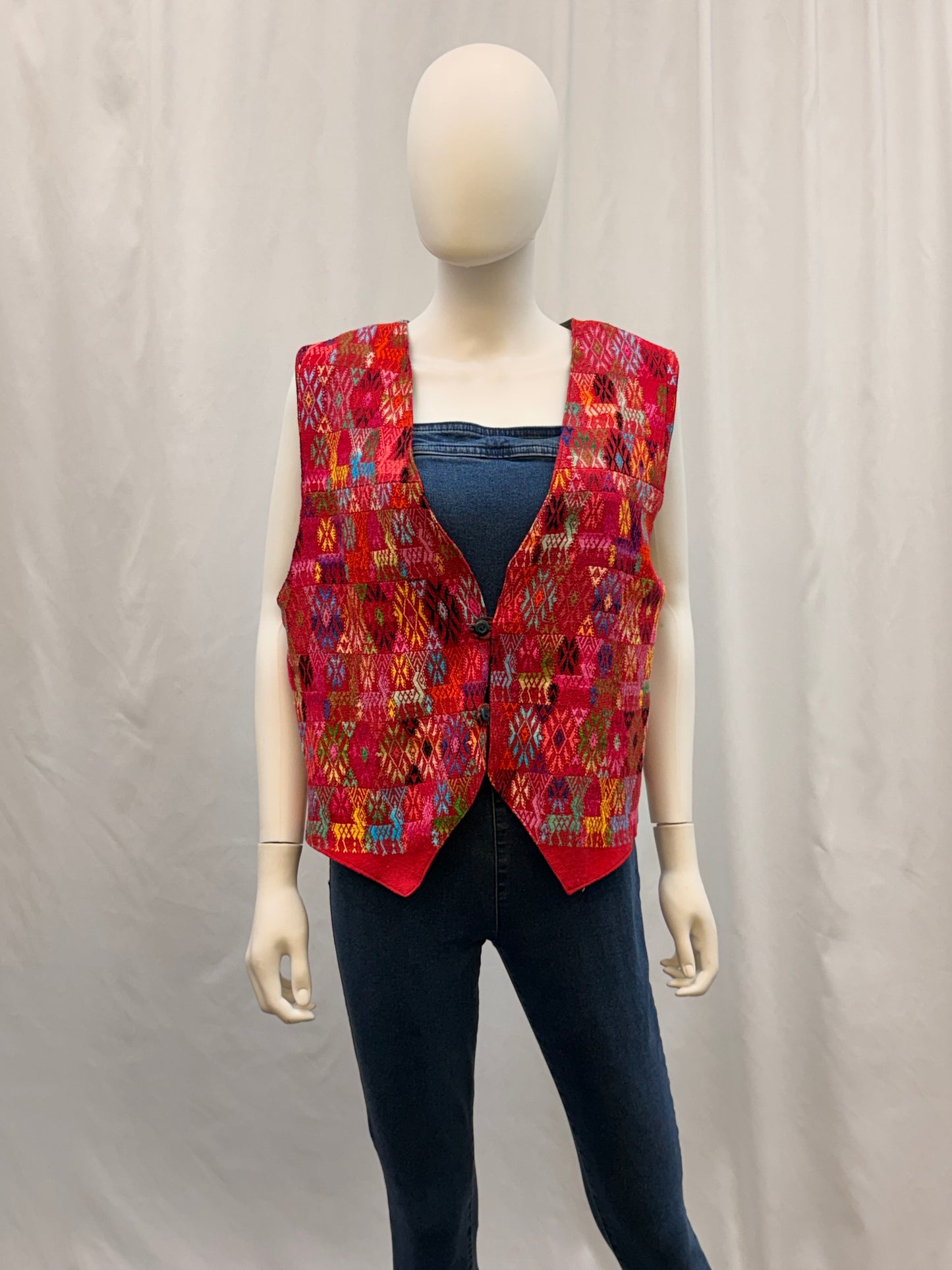 Women's Guatemalan Hand Woven Huipil Vest