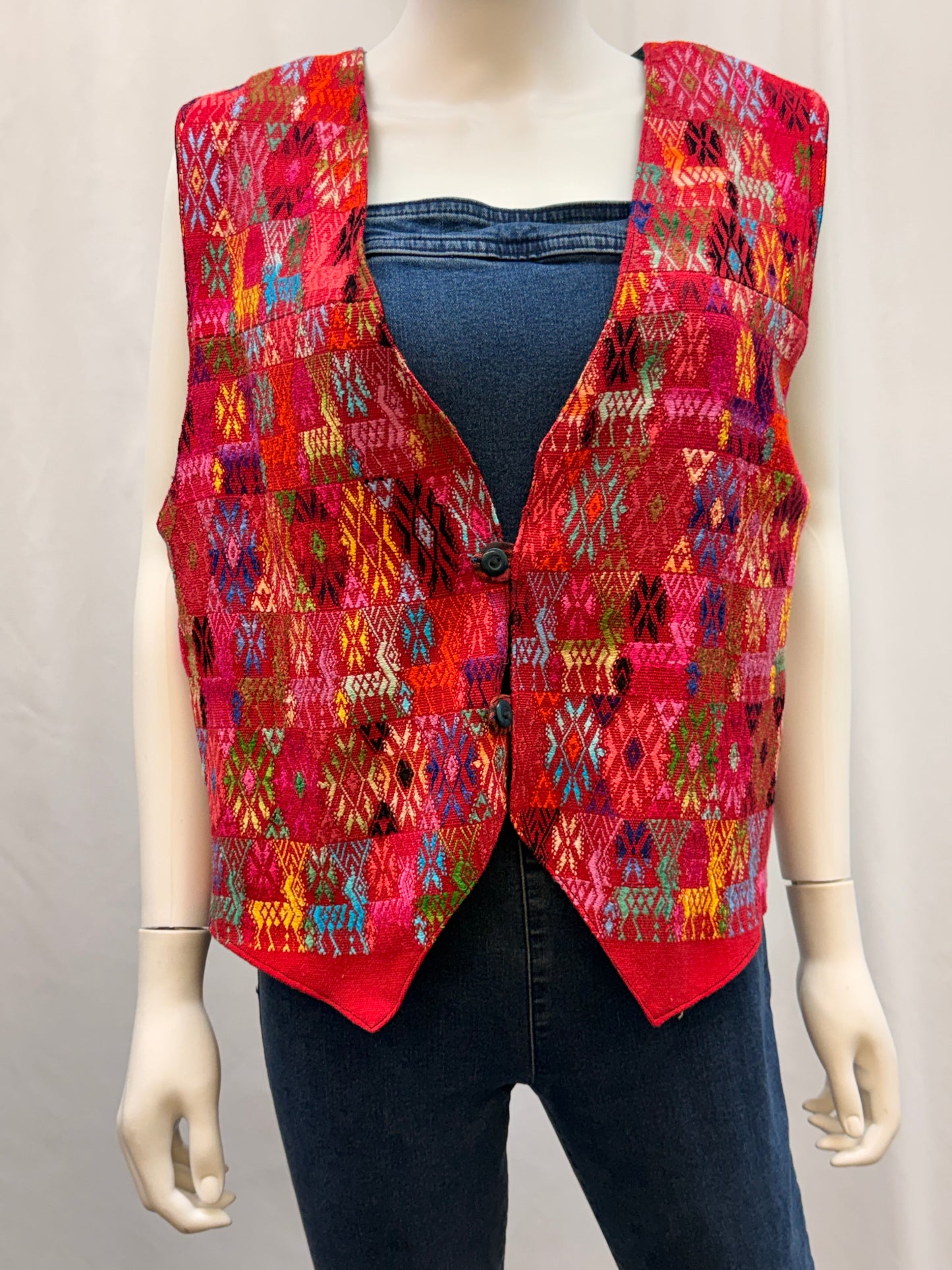 Women's Guatemalan Hand Woven Huipil Vest