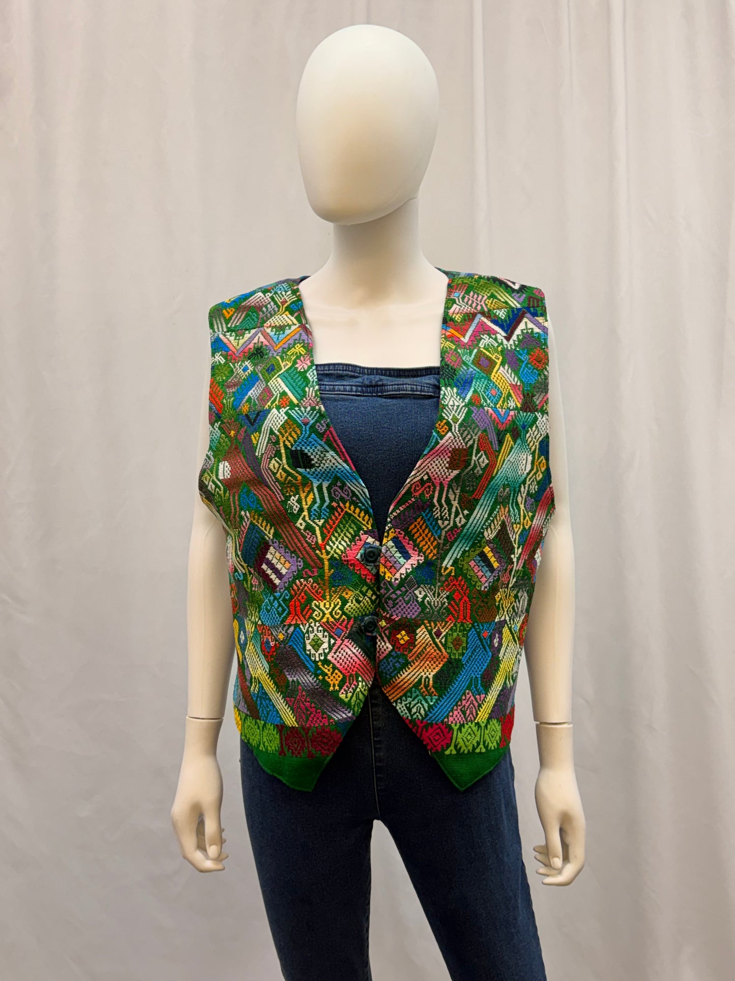 Women's Guatemalan Hand Woven Huipil Vest