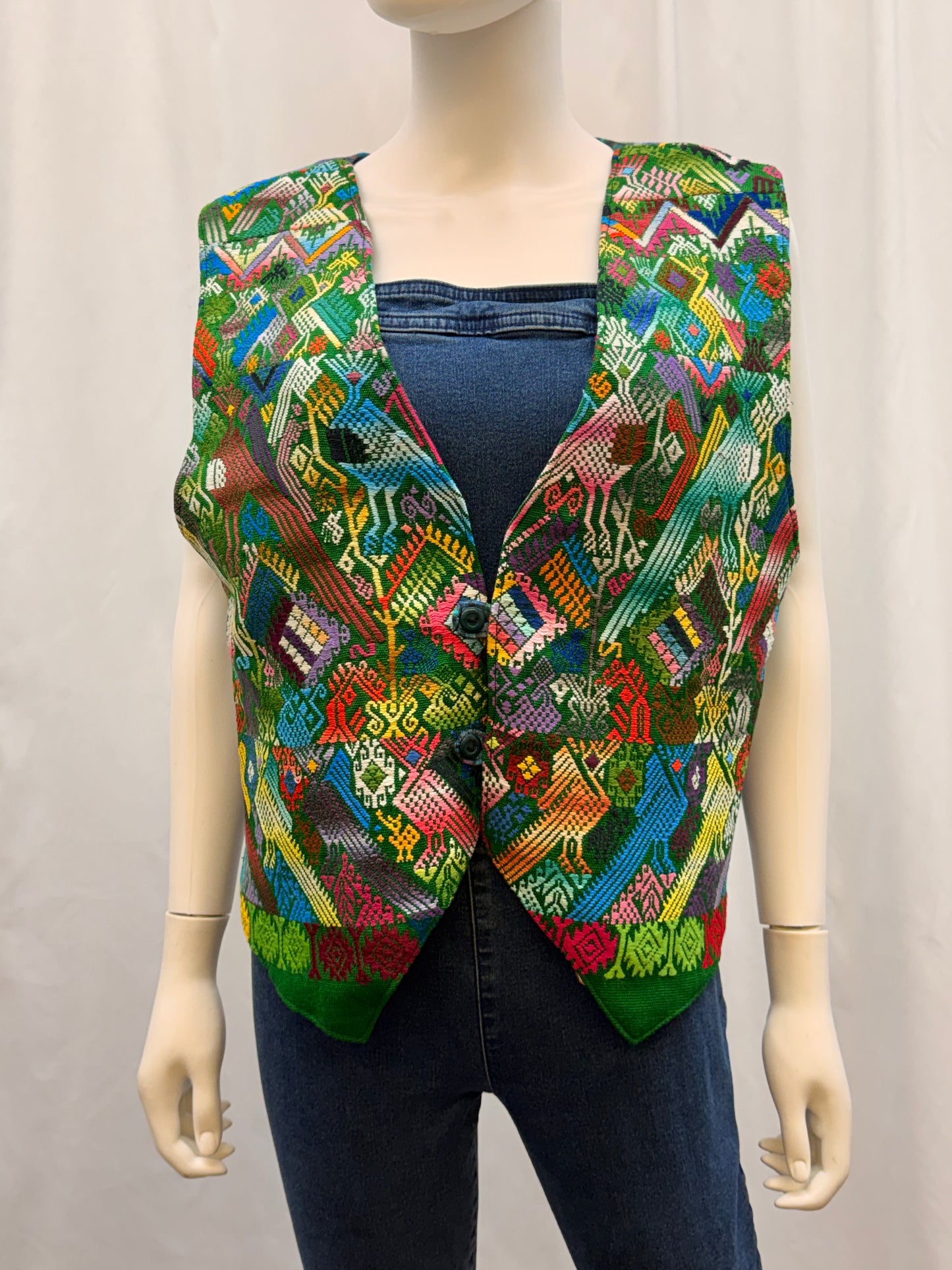 Women's Guatemalan Hand Woven Huipil Vest