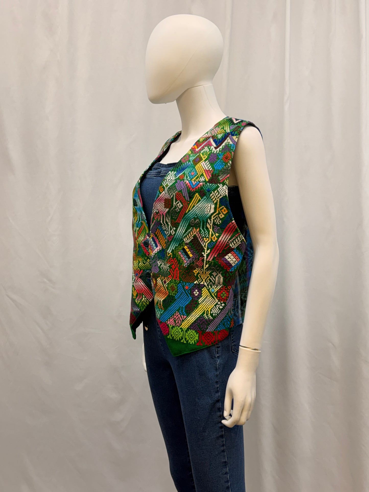 Women's Guatemalan Hand Woven Huipil Vest