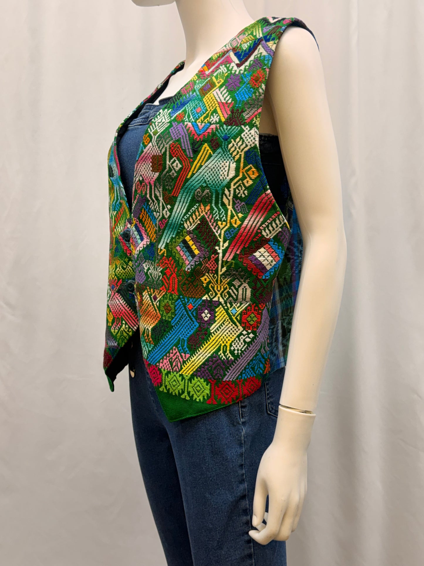 Women's Guatemalan Hand Woven Huipil Vest