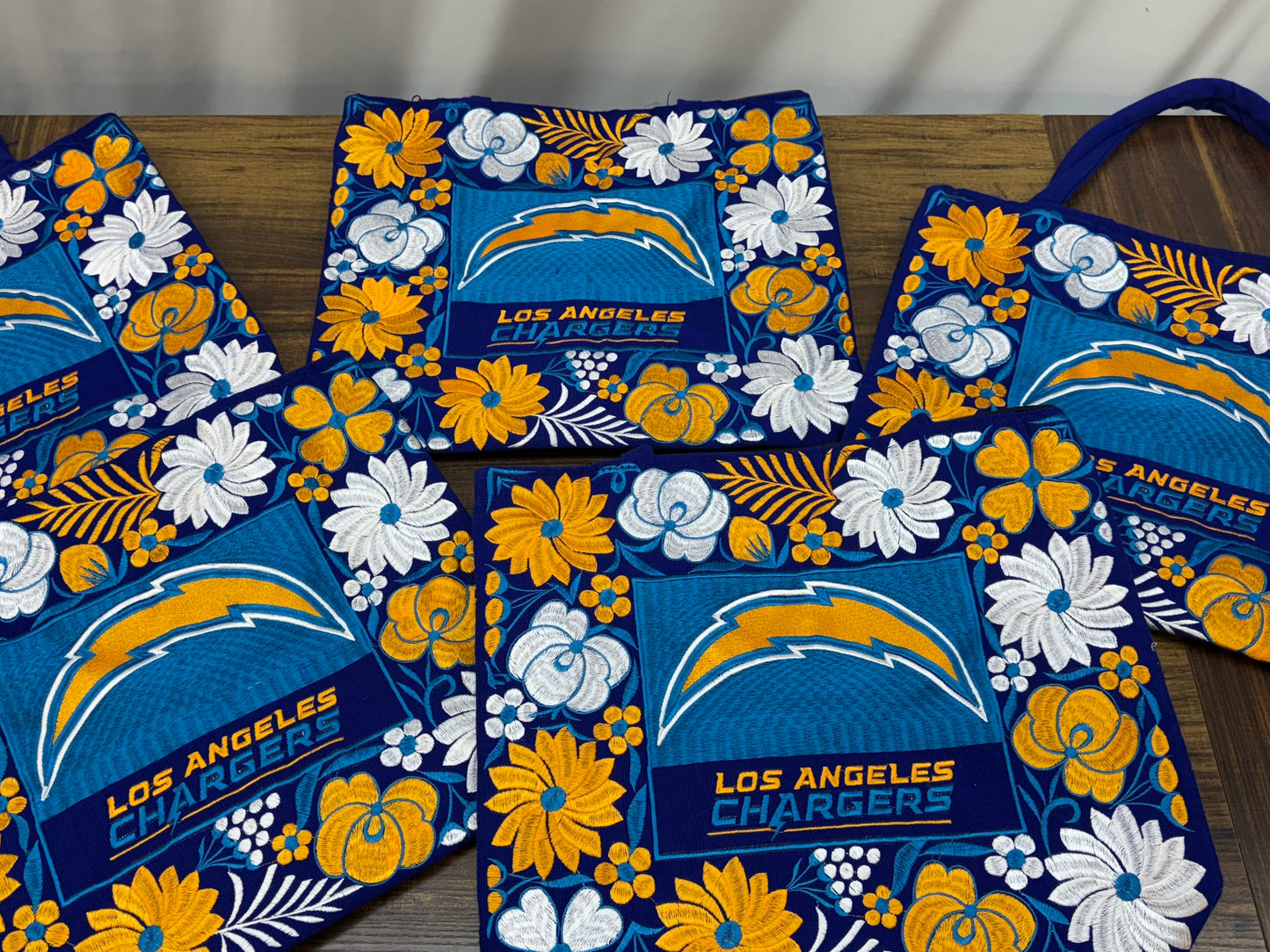 Los Angeles Chargers Embroidered Tote Bag