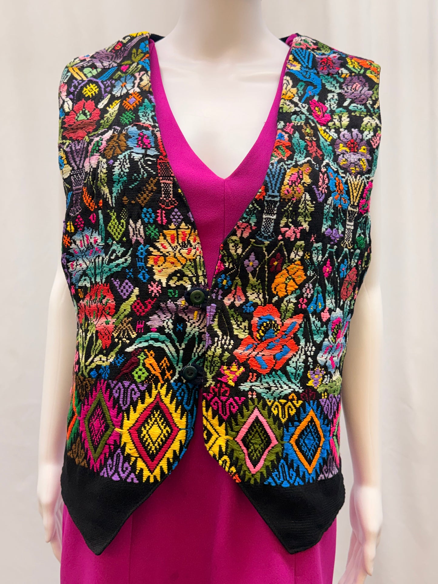 Women's Guatemalan Hand Woven Huipil Vest