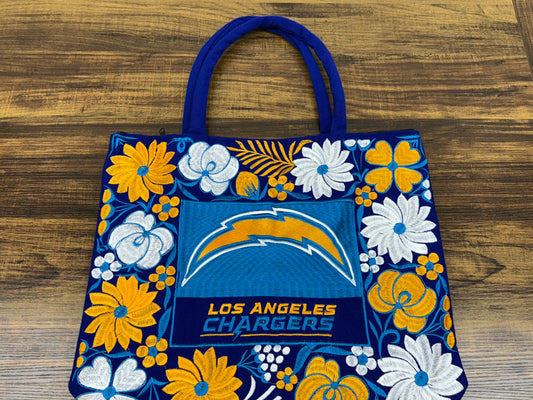 Los Angeles Chargers Embroidered Tote Bag