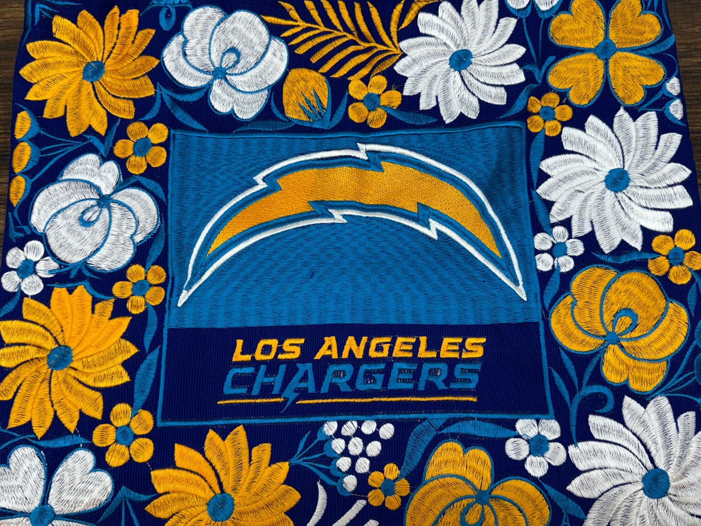 Los Angeles Chargers Embroidered Tote Bag