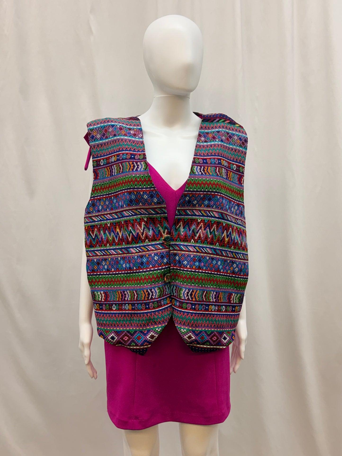Women's Guatemalan Hand Woven Huipil Vest